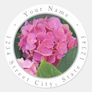 Etiquetas clásicas de Hydrangeas Rosa