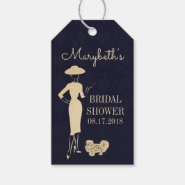 Etiquetas clásicas de regalo de ducha de novia de 