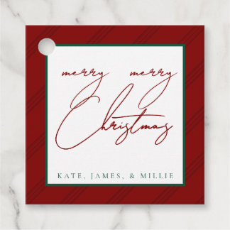 Etiquetas clásicas de regalo de vacaciones en band