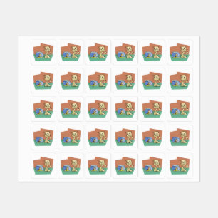 Etiquetas Clipart de petanca de gato y peces