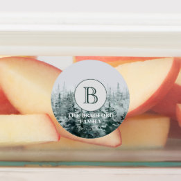 Etiquetas Cocina Rústica Bosque Monograma producto a prueba 