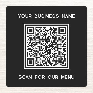 Etiquetas Código QR con análisis comercial de texto para men