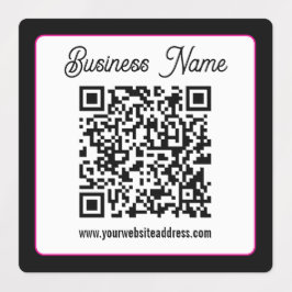 Etiquetas Código QR con letra cursiva de escritura