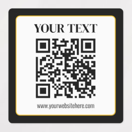 Etiquetas Código QR empresarial con texto superior e inferio