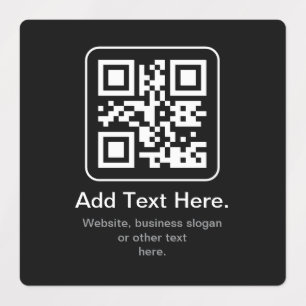 Etiquetas Código QR escaneable moderno Blanco, negro y gri