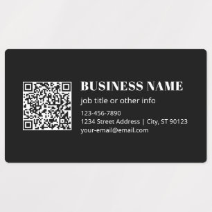 Etiquetas Código QR personalizado y texto retro-moderno edit