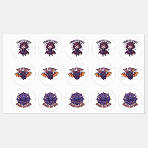 Etiquetas Colección de Stickers de Halloween Adorables