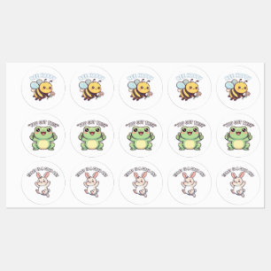 Etiquetas Colección de Stickers Motivacionales de Animales K