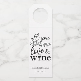 Etiquetas Colgantes de Amor y Vino, Etiquetas para