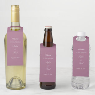 Etiquetas colgantes de botella de bienvenida de bo