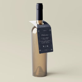 Etiquetas colgantes para botella de boda de Luna d