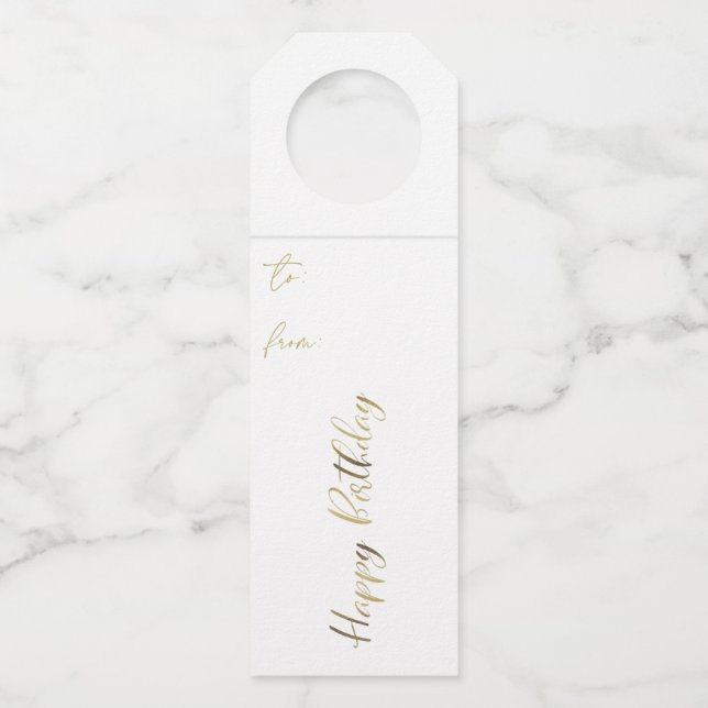 Etiquetas Colgantes Personalizadas de Cumpleaños e (Anverso)