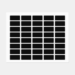 Etiquetas Color negro único profesional | Clásico Elegante