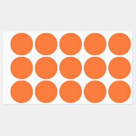 Etiquetas Color sólido Naranja de mango | Clásica | Elegante