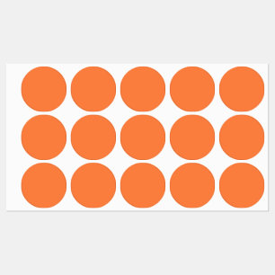 Etiquetas Color sólido Naranja de mango   Clásica   Elegante