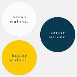 Etiquetas Colores Escolares Sencillos Nombre A Prueba De Agu