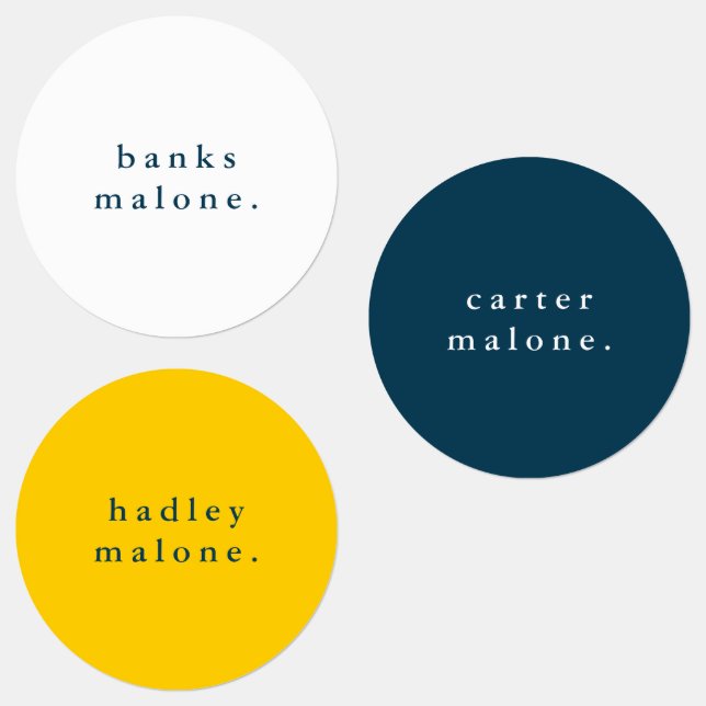 Etiquetas Colores Escolares Sencillos Nombre A Prueba De Agu (Grupo)