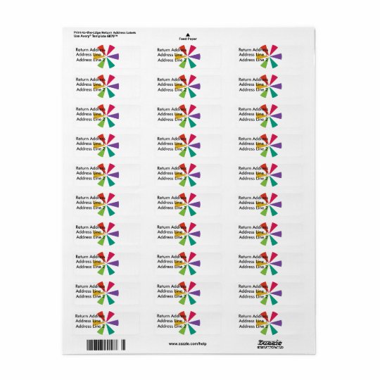 Etiquetas coloridas adaptables del remite etiqueta de remitente
