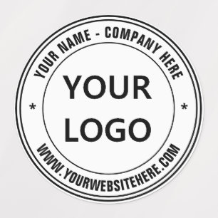 Etiquetas comerciales de texto y logotipos de empr