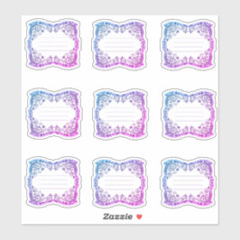 Etiquetas con forro de filigre de vieira