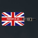 Etiquetas cones monograma del equipaje del viaje<br><div class="desc">El equipaje de encargo del viaje de la bandera británica de Union Jack marca con etiqueta para su equipaje. PROPIEDAD linda de los accesorios del monograma para los bolsos y las maletas. Añada su propio texto único, cita divertida, nombre, decir orgullo del inglés del etc. Inglaterra GB de Reino Unido...</div>