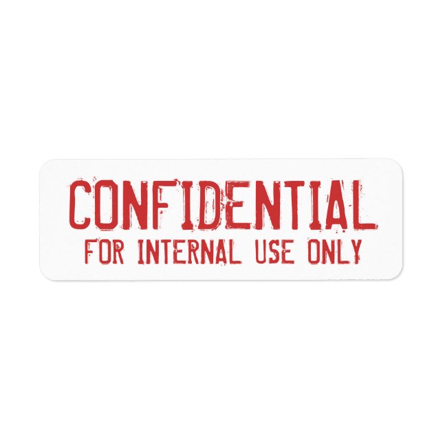 Etiquetas CONFIDENCIALES (Frente)