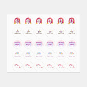 Etiquetas Conjunto de Stickers de Unicornio