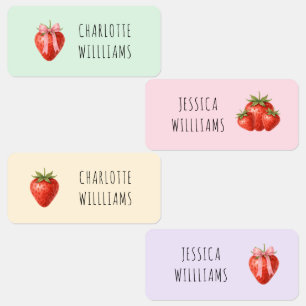 Etiquetas Coquette Strawberry de vuelta a la escuela de ropa