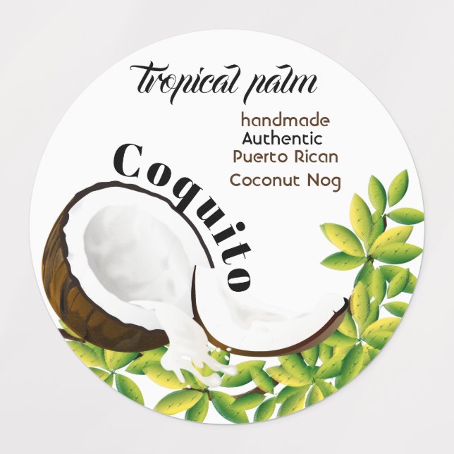 Etiquetas Coquito (Diseño 1)
