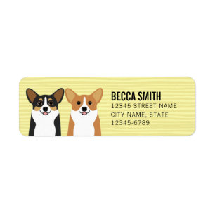 Etiquetas Corgi Return Address