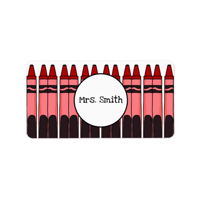 Etiquetas Crayon personalizadas (Frente)
