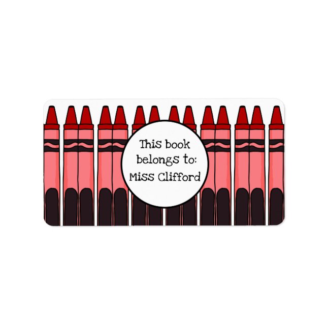 Etiquetas Crayon personalizadas (Frente)