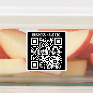 Etiquetas Crea tu propio código QR e información Blanco y