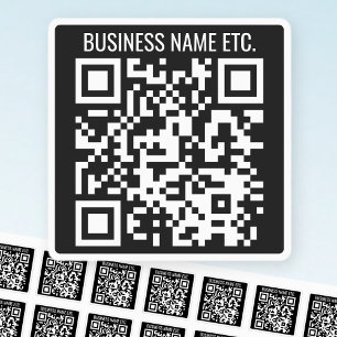 Etiquetas Crea tu propio código QR e información Blanco y