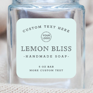 Etiquetas cuadradas del logotipo del personalizado