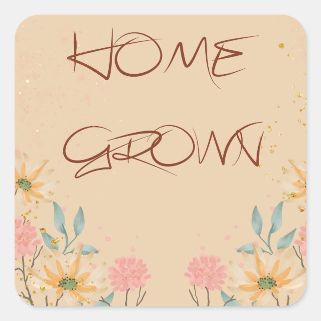 Etiquetas cuadradas hechas en casa (Anverso)