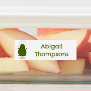Etiquetas Cuerda de saltar de aguacate personalizada de dibu