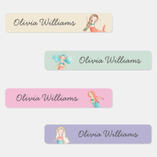 Etiquetas Cuidada Sirena Diurna de Cuidados de Niños Ropa