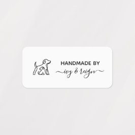 Etiquetas Custom clothing Label for crafter with pet icon