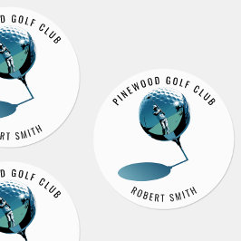 Etiquetas Custom Waterproof Golf Club Name Round 