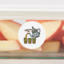 Cute Kawaii Tetera de Té de Menta Marroquí y Vasos