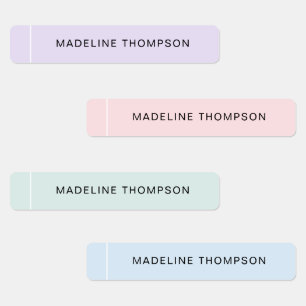 Etiquetas Cute Kids Pastel Color Lining Name