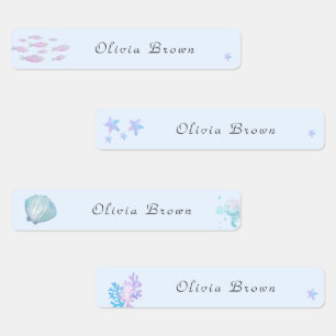Etiquetas Cute Under the sea Day Care School Name Clothing