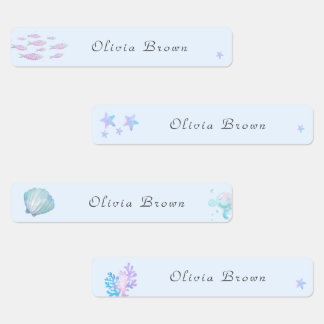 Etiquetas Cute Under the sea Day Care School Name Clothing