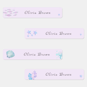 Etiquetas Cute Under the sea Day Care School Name Clothing