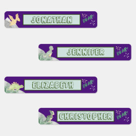 Etiquetas Cuto Dinosaurio impermeable Set 1 Púrpura