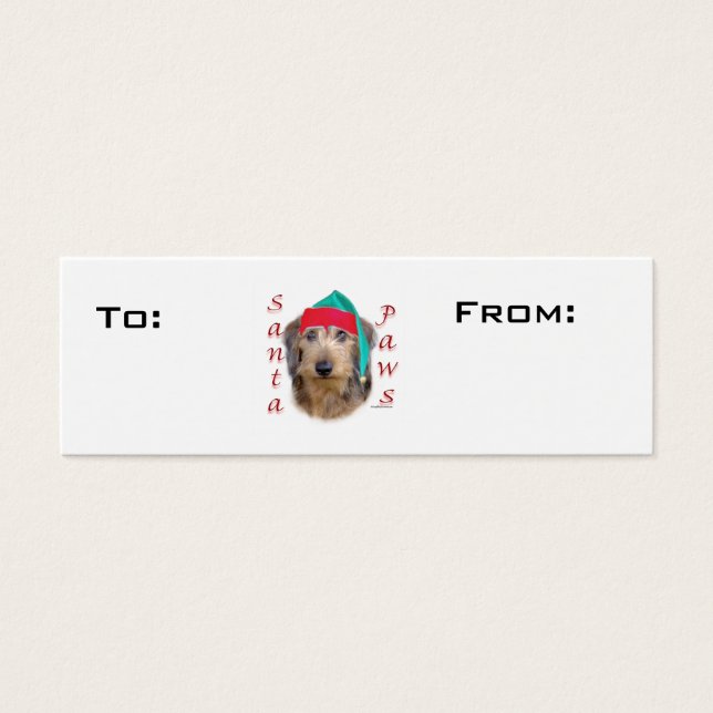 Etiquetas Dachshund Paws con cable (Frente)