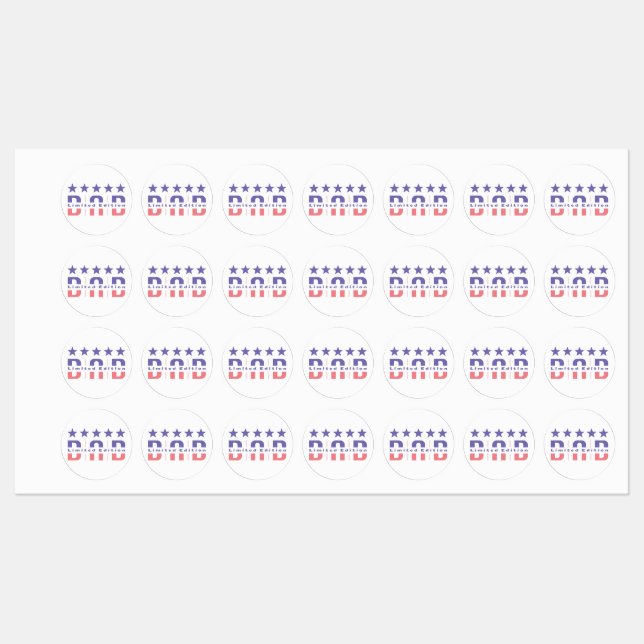 Etiquetas Dad Limited Edition (Hoja)