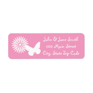 Etiquetas Daisies y Butterflies en Petal Pink