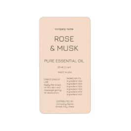 Etiquetas de aceite cosmético / Frasco de goteo co